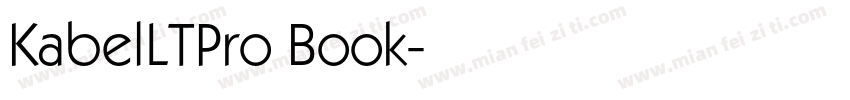 KabelLTPro Book字体转换